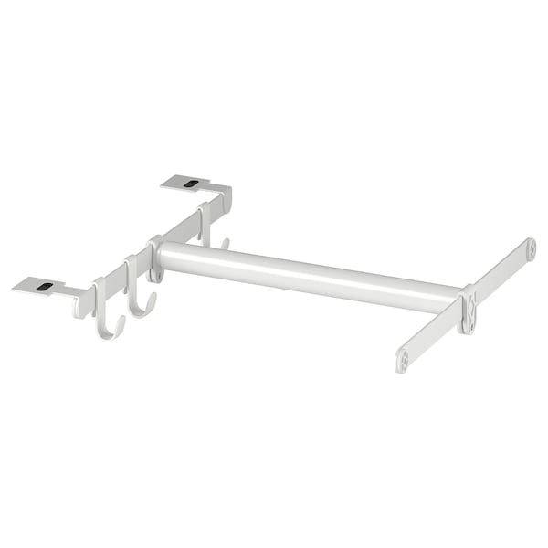 Ikea HJÄLPA - Clt rail+2 susp r+3 hks+1p fitt mnt, adjustable/white, 30-47x40 cm