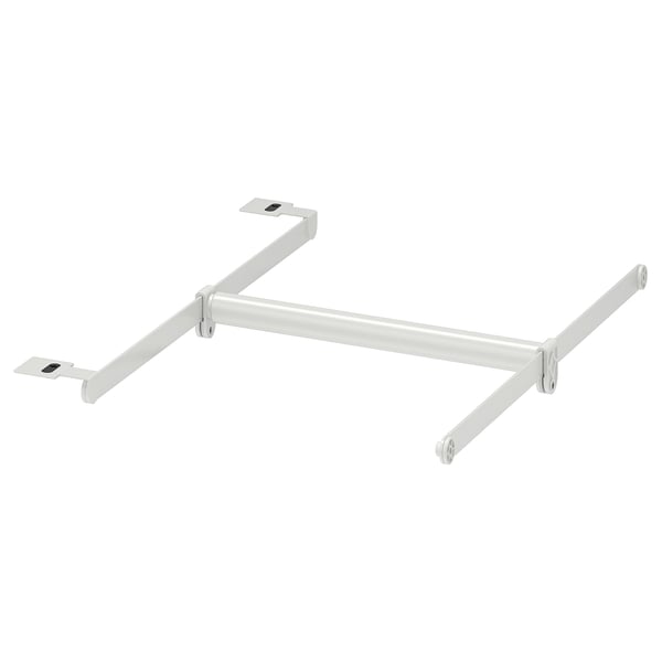 HJÄLPA clth rail+2 susp rail+1pck fitting, adjustable/white, 30-47x55 cm