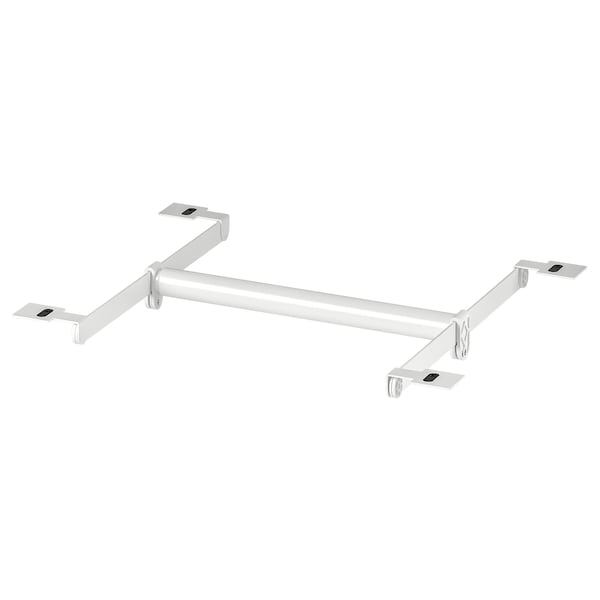 HJÄLPA - Clth rail+2 susp rail+2 pck fitting, adjustable/white, 30-47x40 cm