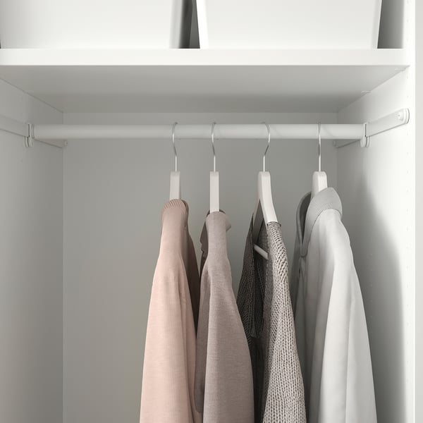 HJÄLPA clothes rail + 2 suspension rails, adjustable/white, 60-100x55 cm