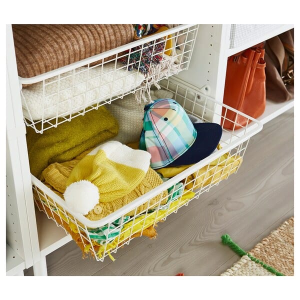 Ikea HJÄLPA - Sliding basket, white, 80x40 cm