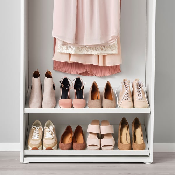 HJÄLPA - HJÄLPA Shoe shelf, white, 80x40 cm