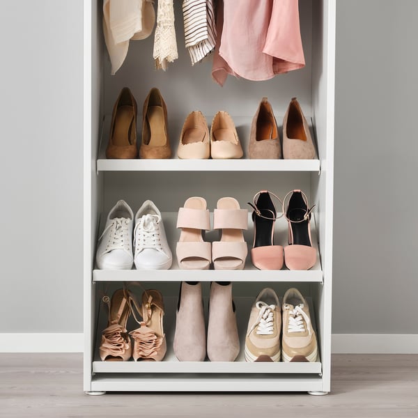 HJÄLPA - HJÄLPA Shoe shelf, white, 80x40 cm