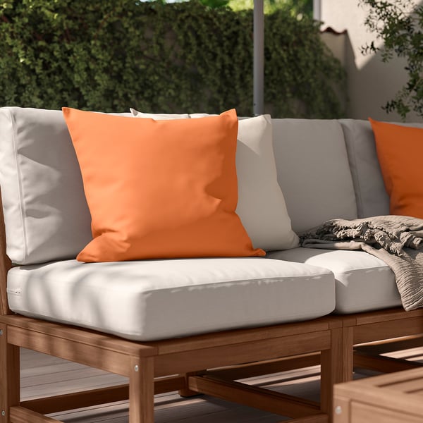 HJÄRTERÖ - HJÄRTERÖ Cushion cover, bright orange outdoor/indoor, 50x50 cm