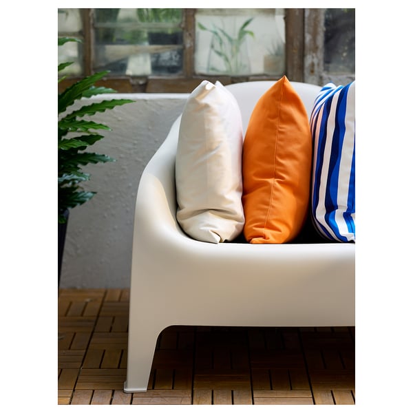 HJÄRTERÖ - HJÄRTERÖ Cushion cover, bright orange outdoor/indoor, 50x50 cm
