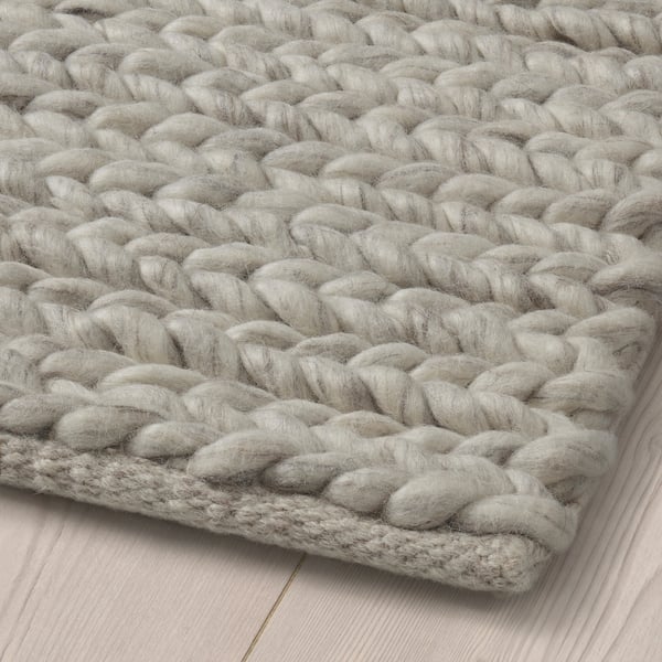 HJORTSVANG rug, handmade/off-white