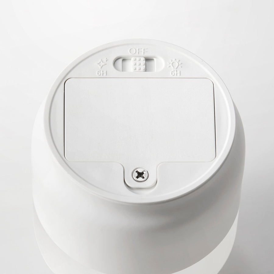HJULMÖJA LED table decoration, glass/battery-operated white, 76 mm