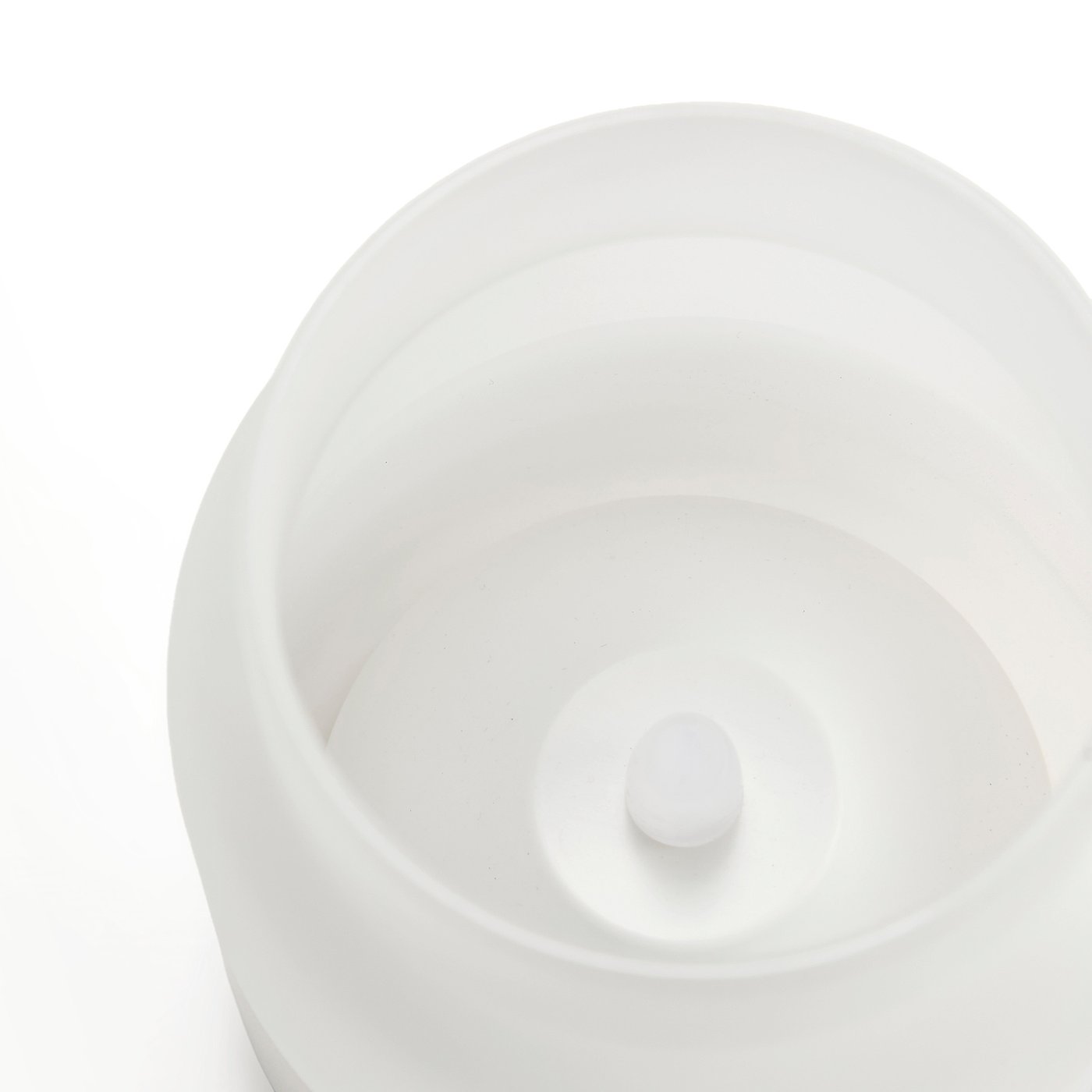 HJULMÖJA LED table decoration, glass/battery-operated white, 76 mm