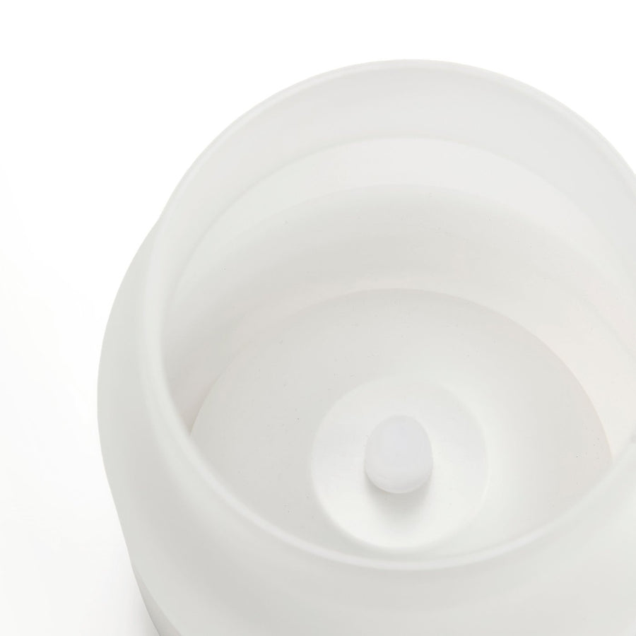 HJULMÖJA LED table decoration, glass/battery-operated white, 76 mm