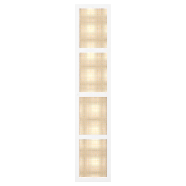 HÖGADAL - Door, white/bamboo fabric,40x192 cm