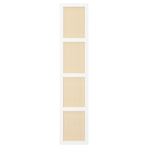 Ikea HÖGADAL - Door, white/woven bamboo, 40x192 cm