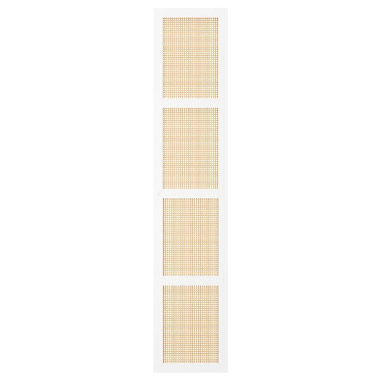 HÖGADAL - Door, white/woven bamboo, 40x192 cm