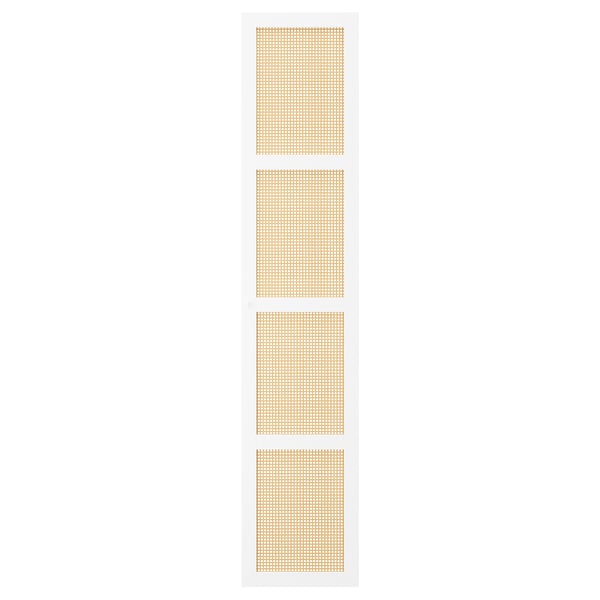 HÖGADAL door, white/woven bamboo, 40x192 cm