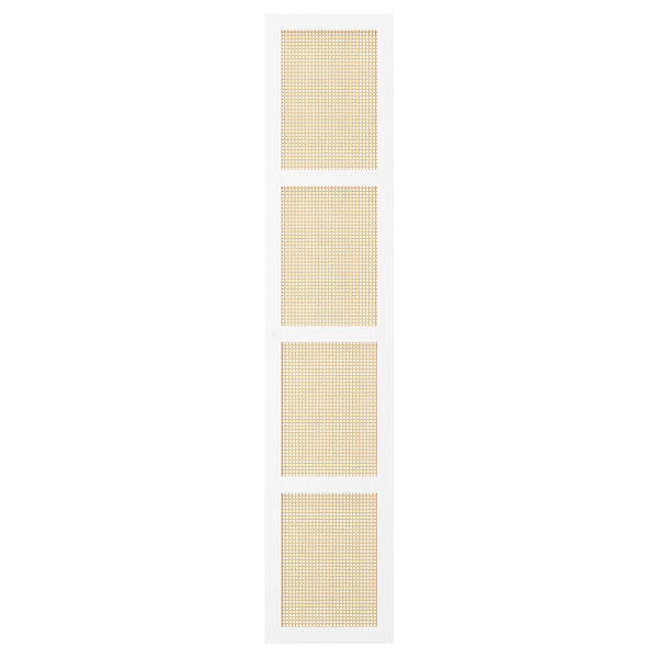 HÖGADAL - Door, white/woven bamboo, 40x192 cm