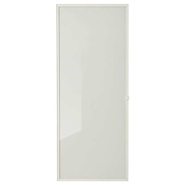 HÖGBO glass door, white, 40x97 cm