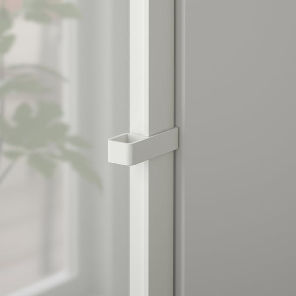 HÖGBO glass door, white, 40x192 cm