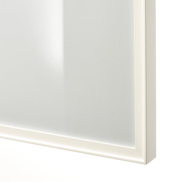 HÖGBO glass door, white, 40x97 cm
