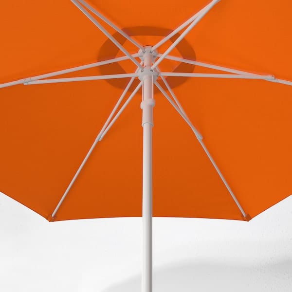 Ikea HÖGÖN / IGGÖN - Parasol with base, bright orange/dark gray,270 cm