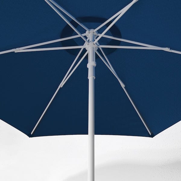 Ikea HÖGÖN / IGGÖN - Umbrella with base, dark blue/dark gray,270 cm