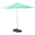 HÖGÖN / IGGÖN parasol with base, light green/dark grey, 38 mm