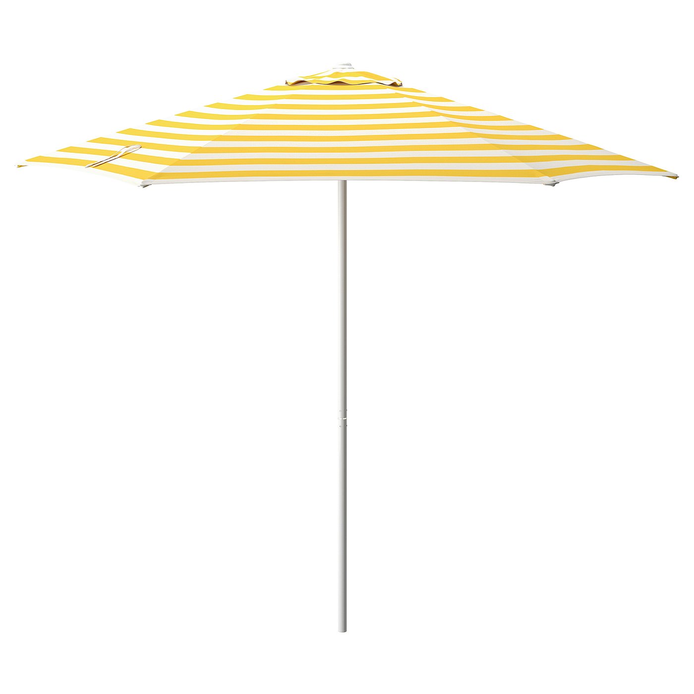 HÖGÖN parasol, off-white bright yellow/striped, 38 mm