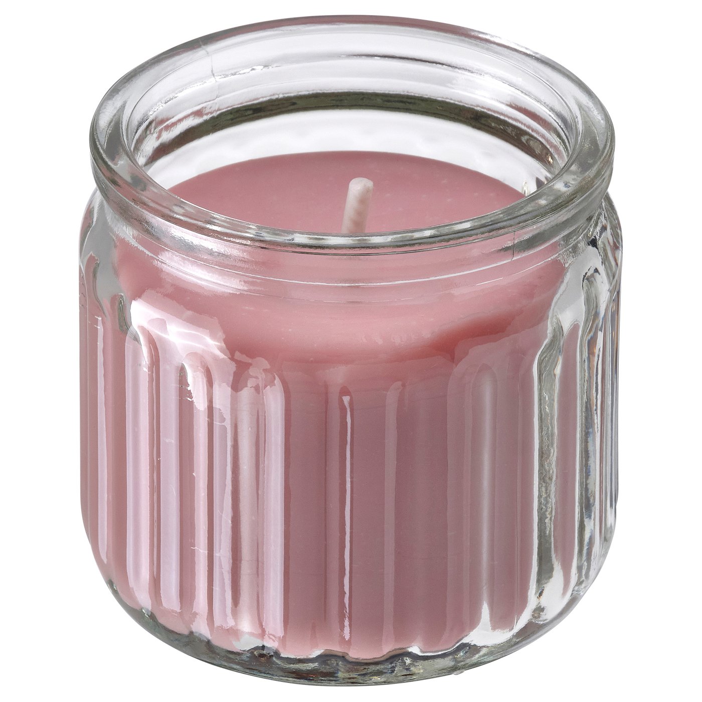 HÖKGÖK scented candle in glass, Red berries light pink, 12 hr