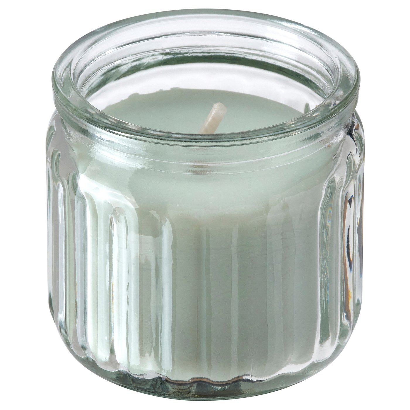 HÖKGÖK scented candle in glass, Apple light green, 12 hr