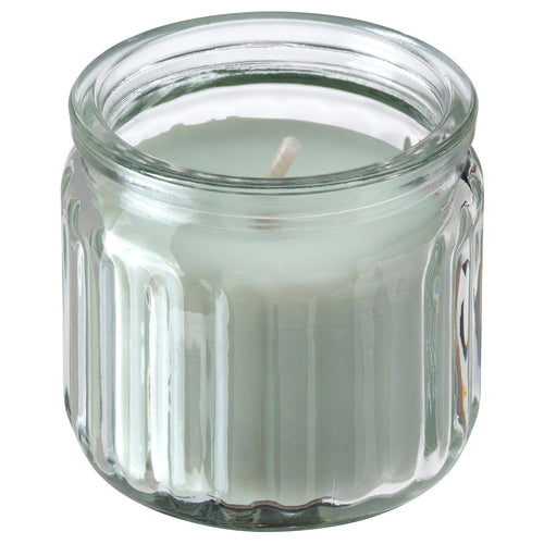 HÖKGÖK scented candle in glass, Apple light green, 12 hr