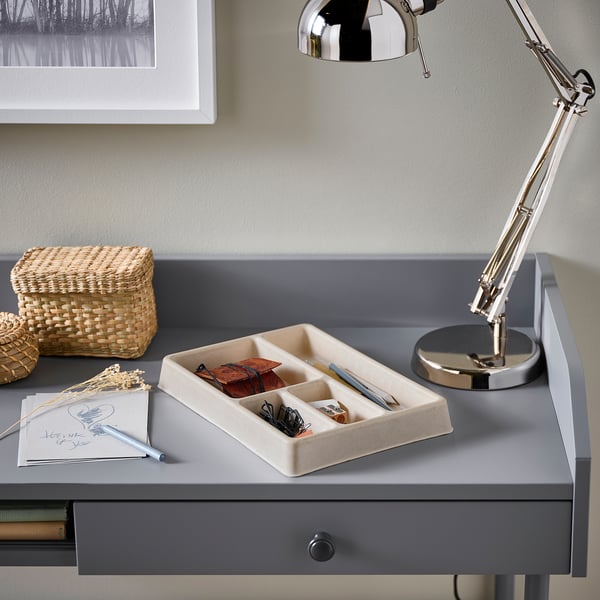HÖNSNÄT - HÖNSNÄT Cable organiser for drawer, natural, 29x21 cm