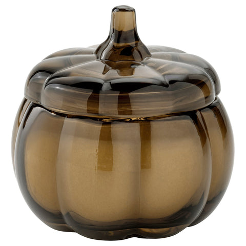 HÖSTAGILLE scented candle in glass, Spiced pumpkin/green, 20 hr