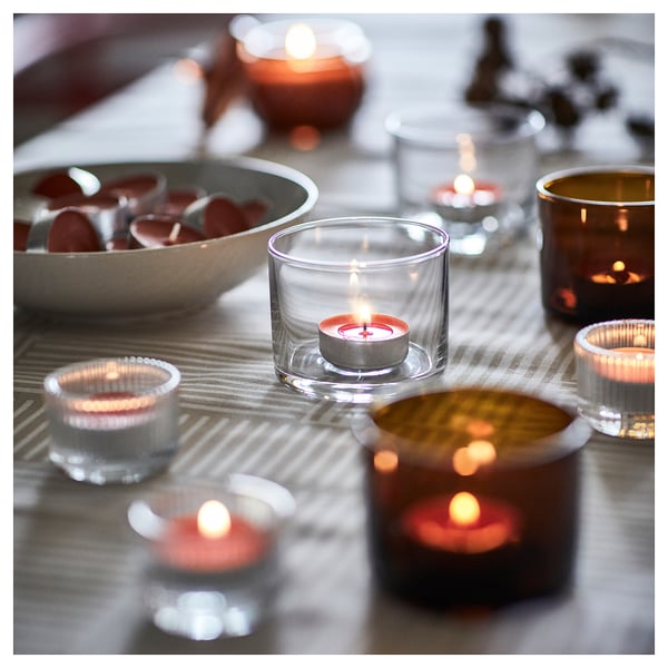 HÖSTAGILLE scented candle, Vanilla and apple/orange, 3.5 h - IKEA United Kingdom