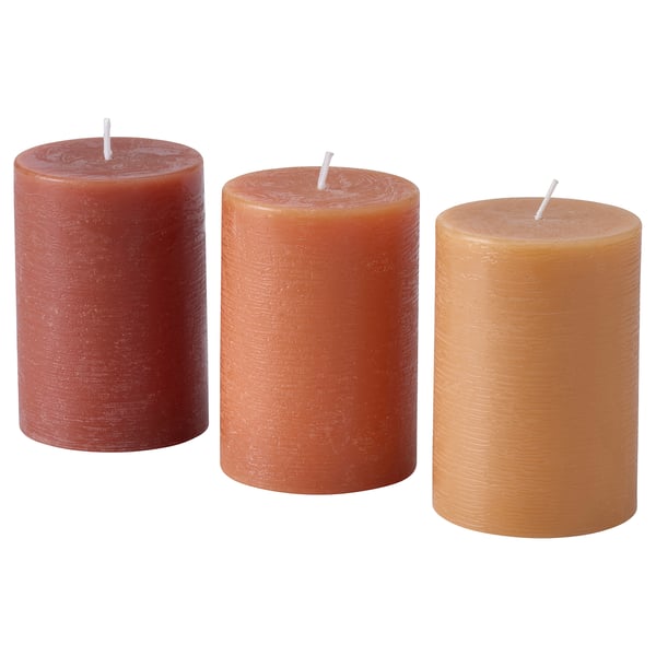 HÖSTAGILLE unscented pillar candle, 10 cm