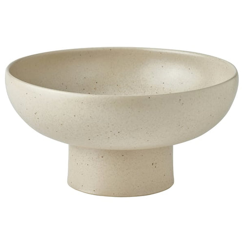 HÖSTAGILLE serving bowl, light beige/orange-brown, 26 cm