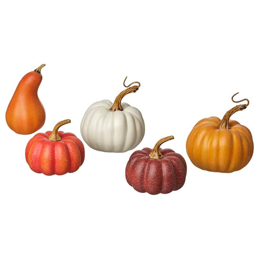 HÖSTAGILLE set of 5 decorative pumpkins, various colors - IKEA United Kingdom