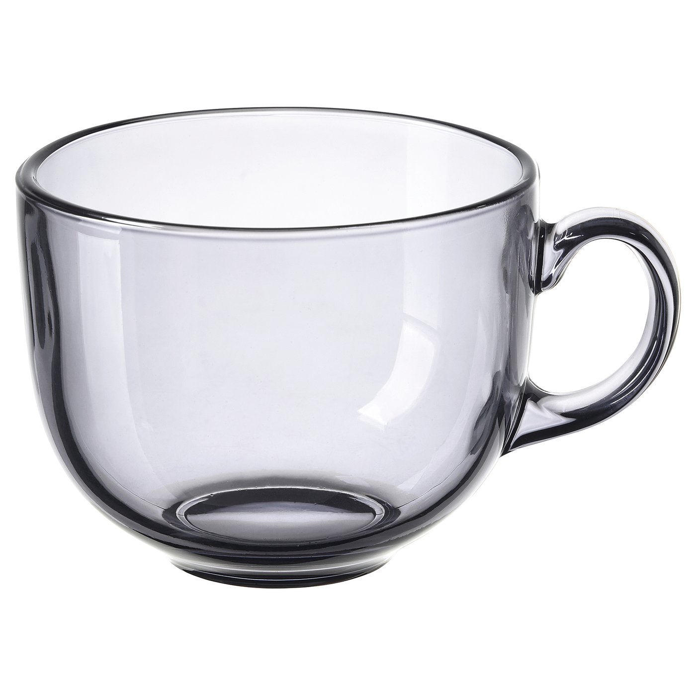 HÖSTAGILLE mug, light grey tempered glass, 50 cl
