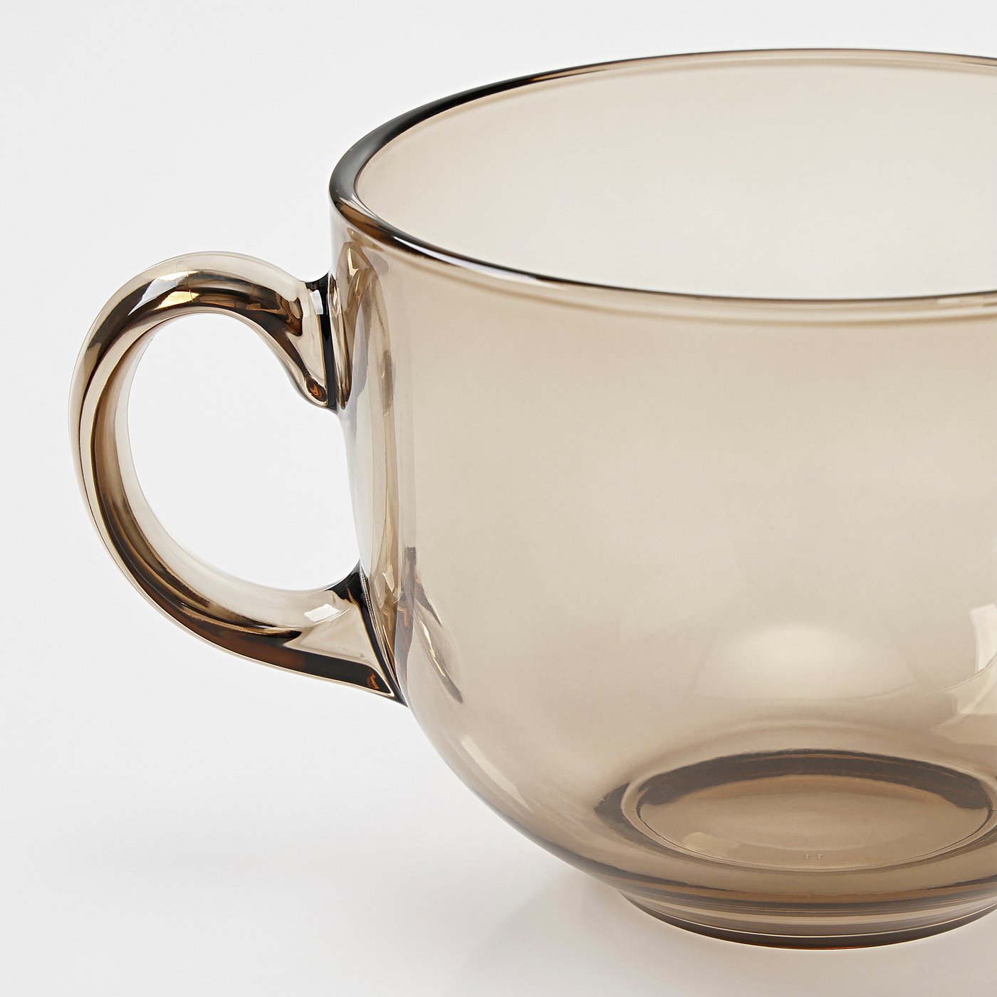 HÖSTAGILLE mug, light brown tempered glass, 50 cl
