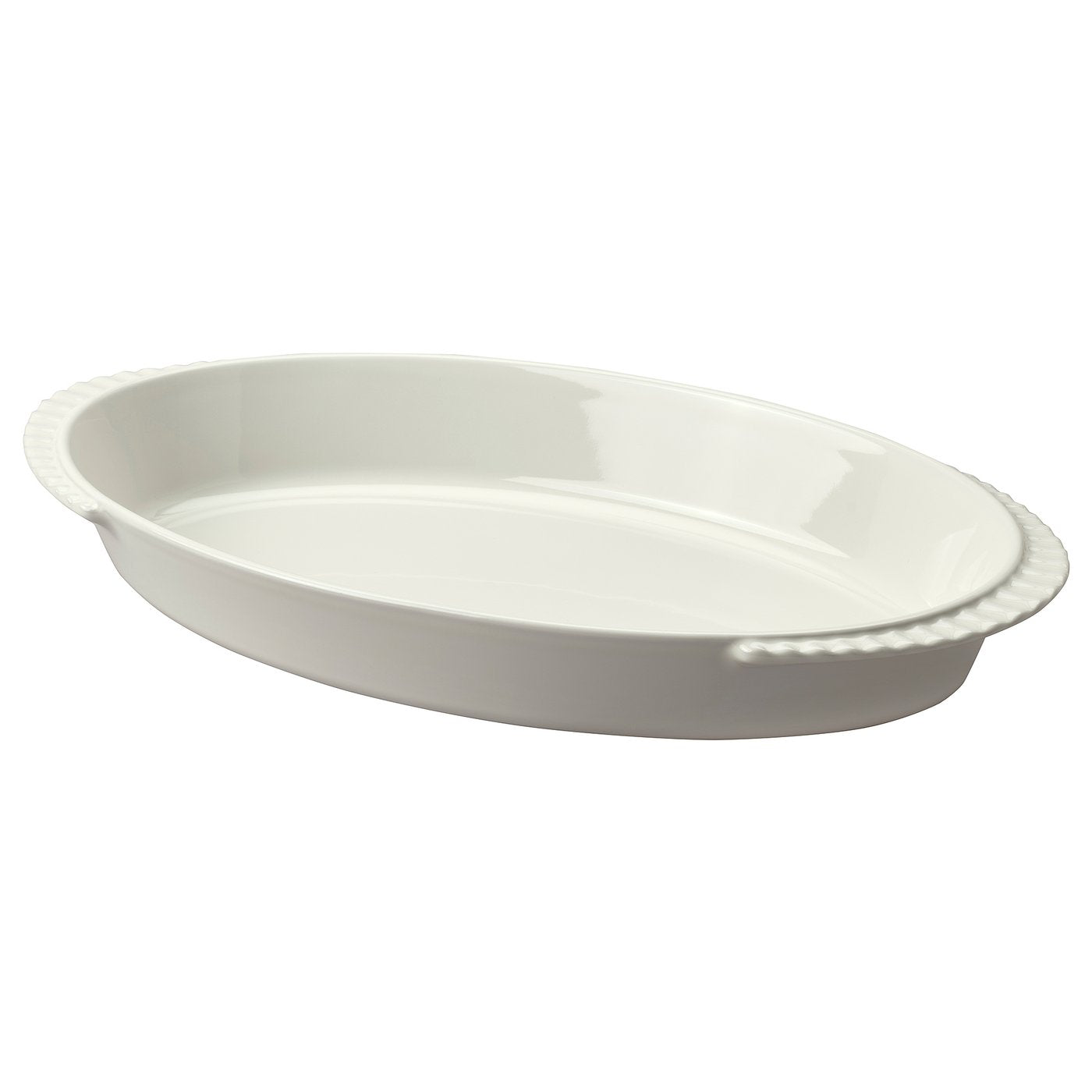 HÖSTAGILLE oven dish, off-white, 54x30 cm