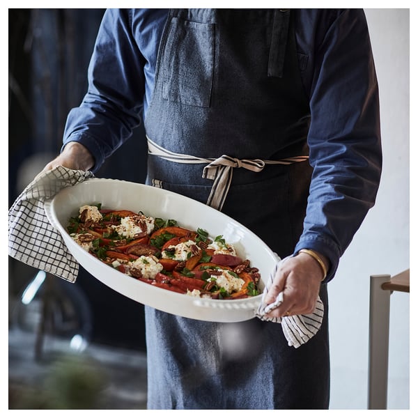 HÖSTAGILLE baking sheet, off-white, 54x30 cm