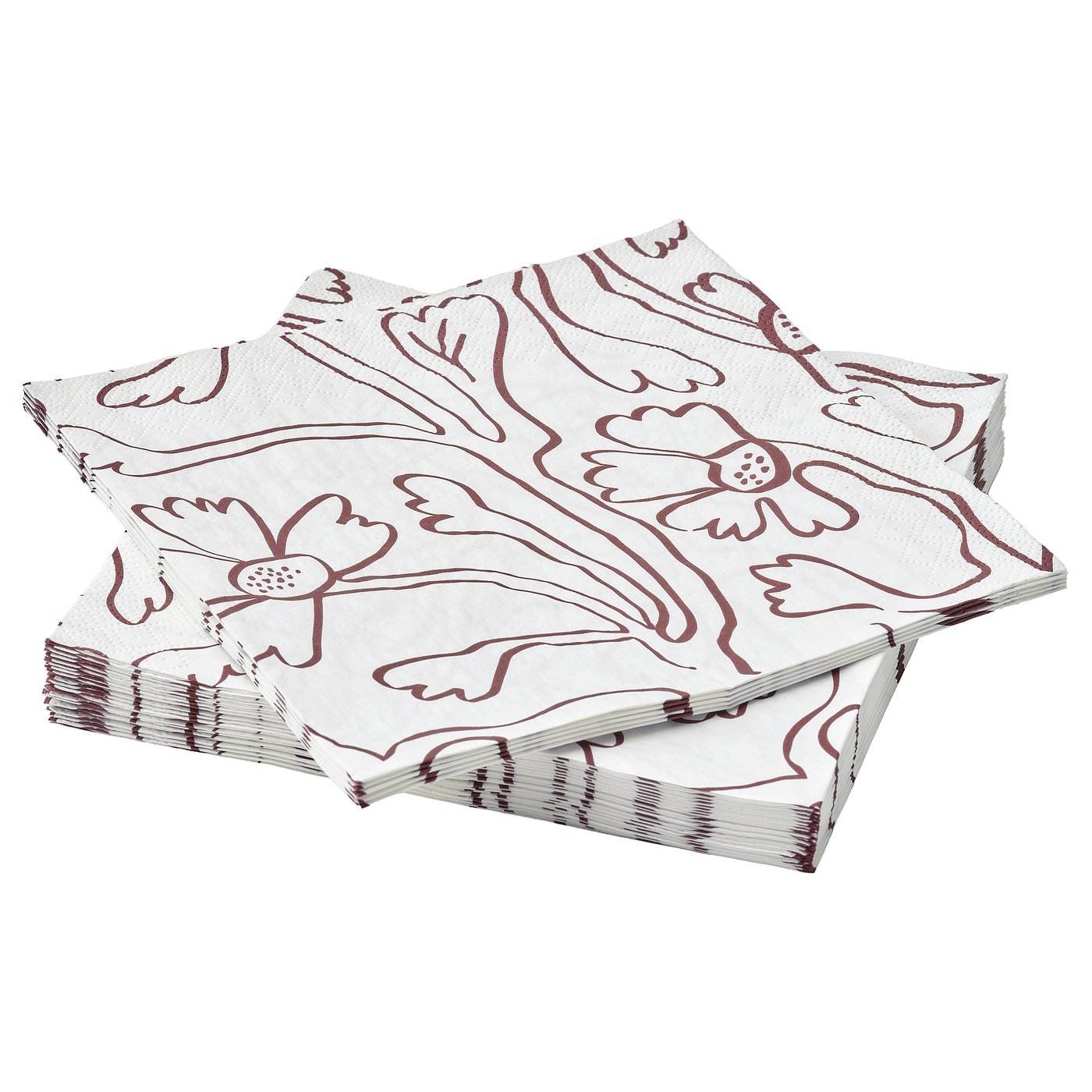 HÖSTAGILLE paper napkin, patterned/Flowers, 33x33 cm, 30 pack
