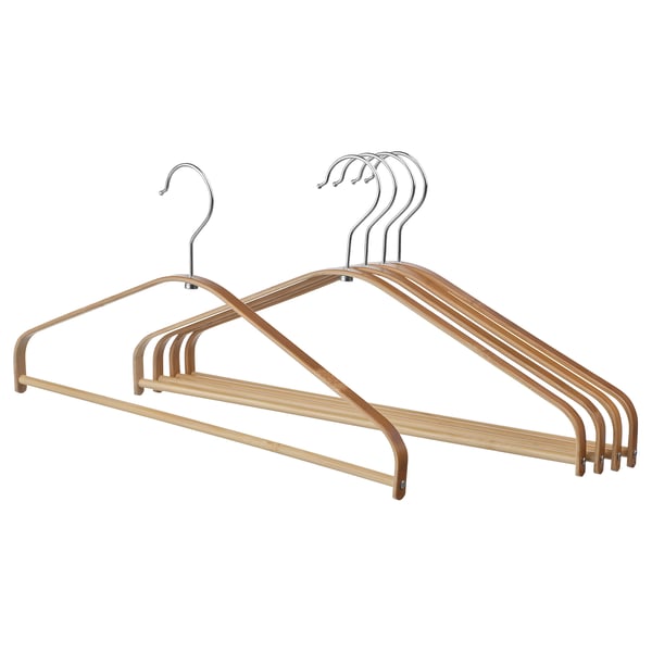 HÖSVANS hanger, bamboo, 40 cm, 5 pack