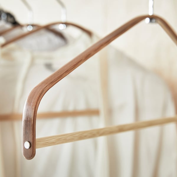 HÖSVANS hanger, bamboo, 40 cm, 5 pack