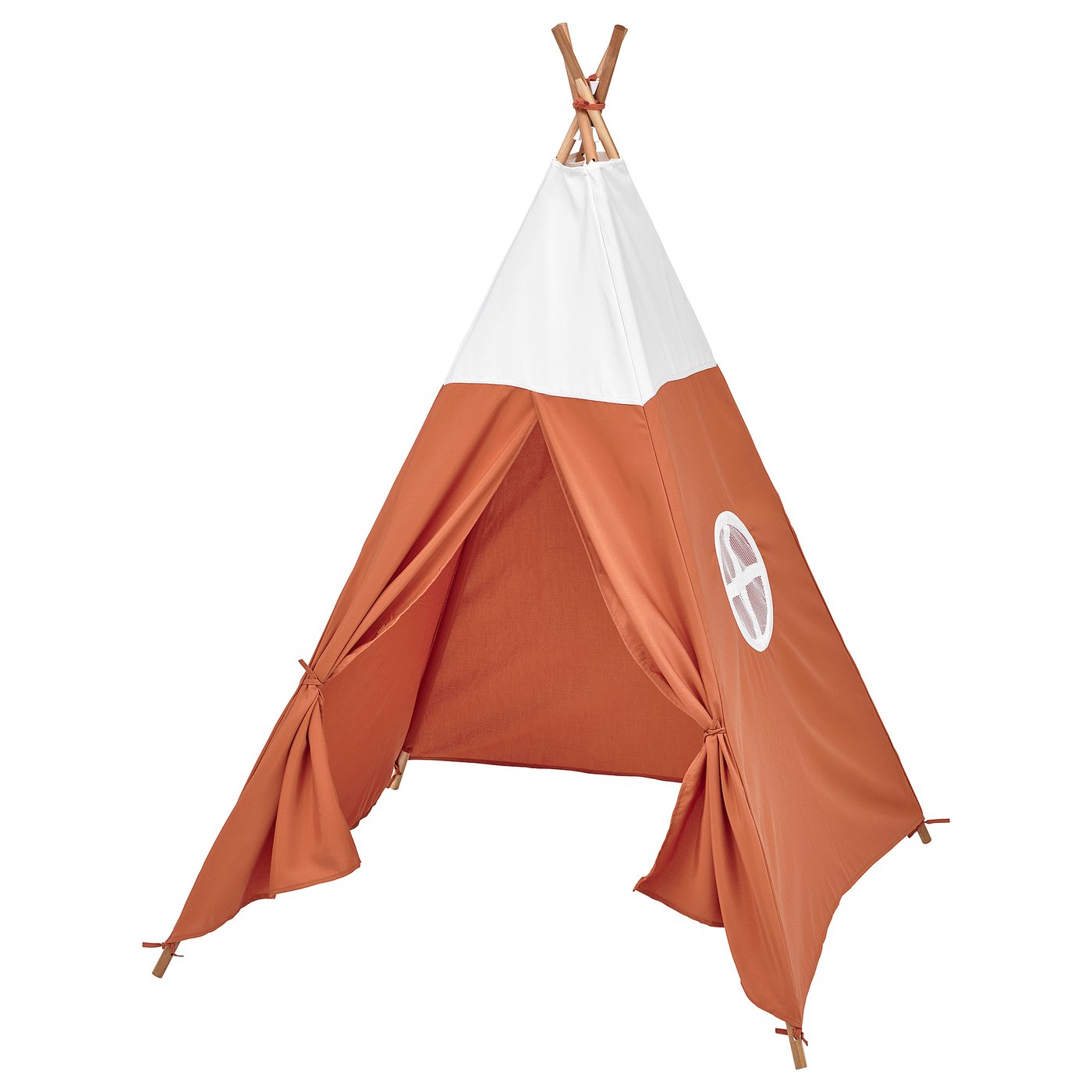 HÖVLIG children's tent, red-brown, 120x120 cm