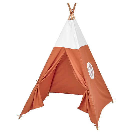 HÖVLIG children's tent, red-brown, 120x120 cm