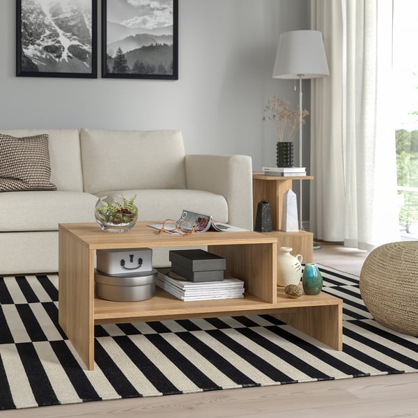 HOLMERUD coffee table, oak effect, 90x55 cm