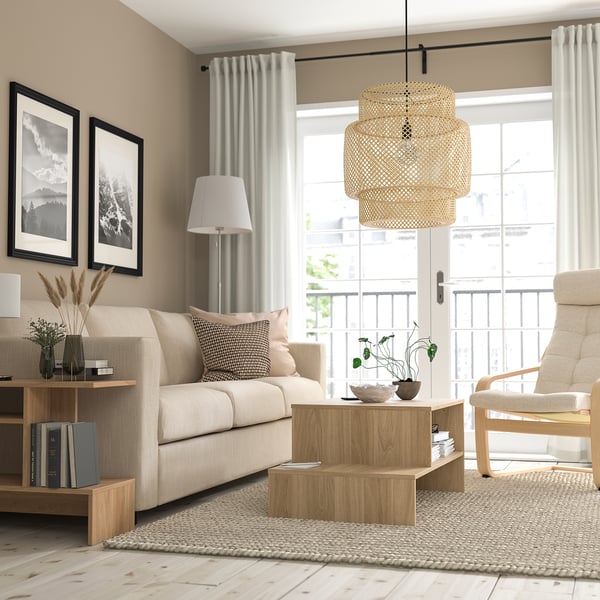 HOLMERUD coffee table, oak effect, 90x55 cm