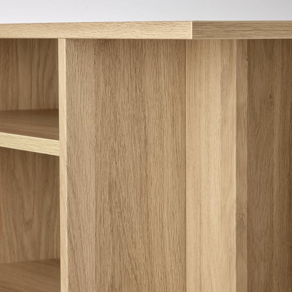 HOLMERUD - HOLMERUD Side table, oak effect, 80x31 cm