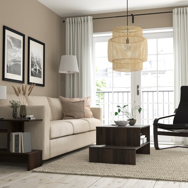 HOLMERUD coffee table, dark brown, 90x55 cm