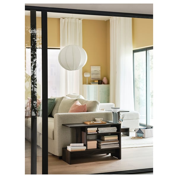 HOLMERUD side table, dark brown, 80x31 cm