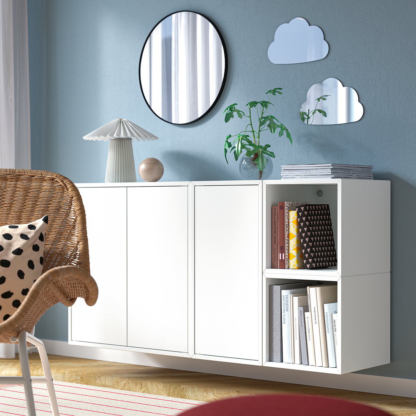 HOLMÖARNA mirror, cloud-shaped, 30x18 cm