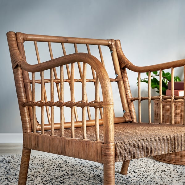 HOLMSTA armchair, handmade beige, 62x73x75 cm